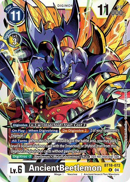 BT18-072 AncientBeetlemon Rare