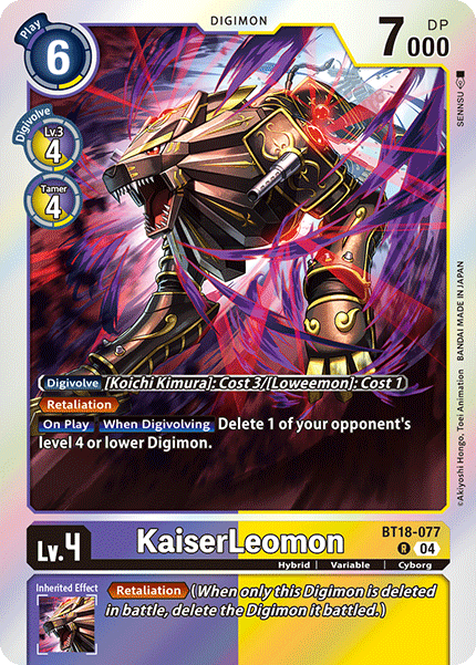 BT18-077 KaiserLeomon Rare