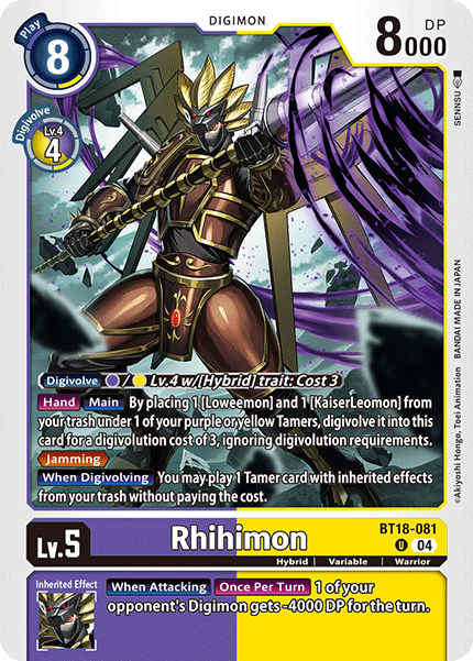 BT18-081 Rhihimon Uncommon