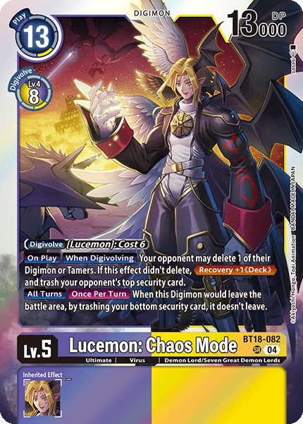 BT18-082 Lucemon: Chaos Mode Super Rare