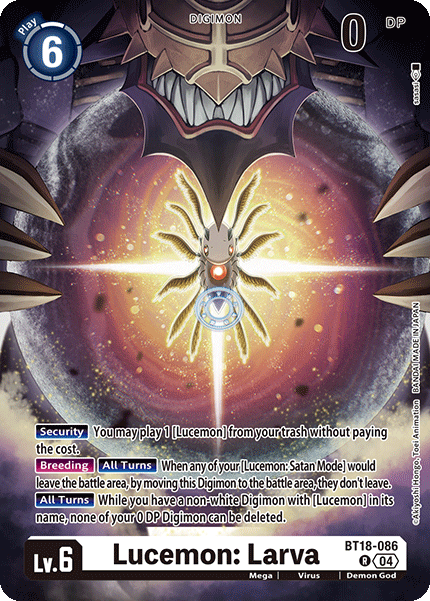 BT18-086 Lucemon: Larva Rare