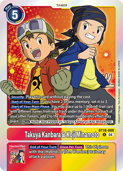 BT18-088 Takuya Kanbara & Koji Minamoto Rare