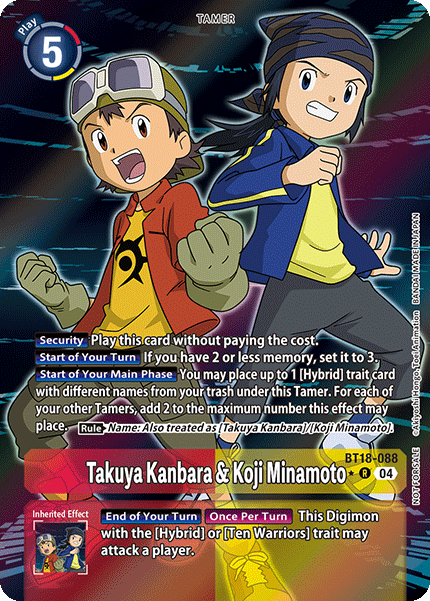 BT18-088 Takuya Kanbara & Koji Minamoto Box Topper