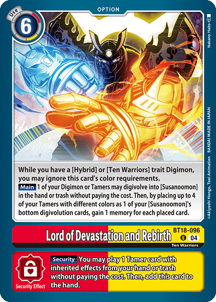 BT18-096 Lord of Devastation and Rebirth Uncommon