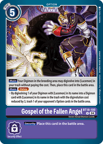 BT18-100 Gospel of the Fallen Angel Uncommon