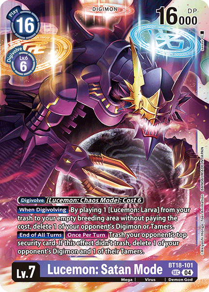 BT18-101 Lucemon: Satan Mode Secret Rare