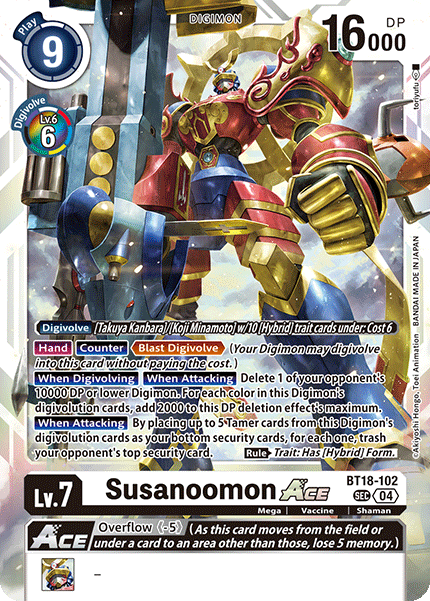 BT18-102 Susanoomon ACE Secret Rare