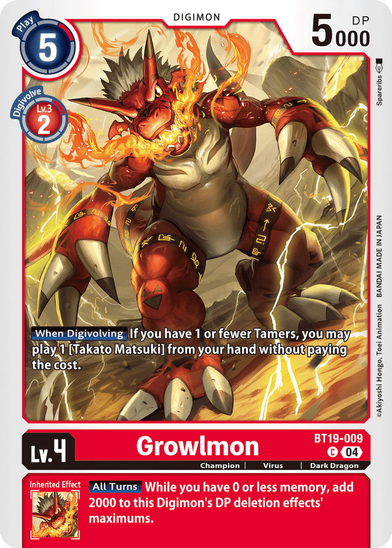 BT19-009 Growlmon Common