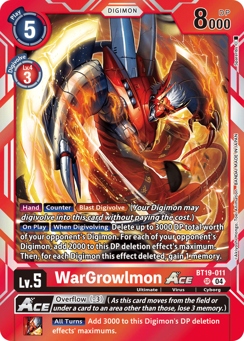 BT19-011 WarGrowlmon ACE Super Rare