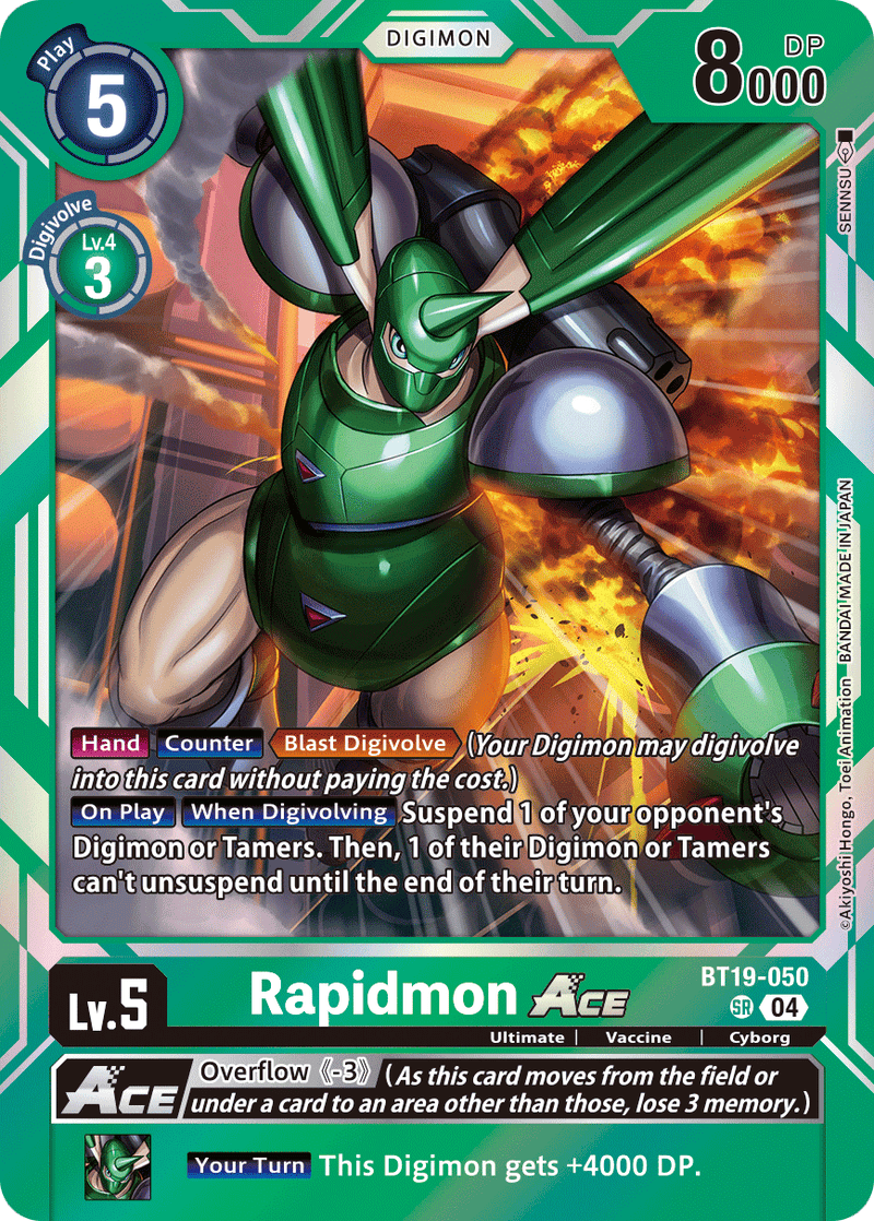 BT19-050 Rapidmon ACE Super Rare