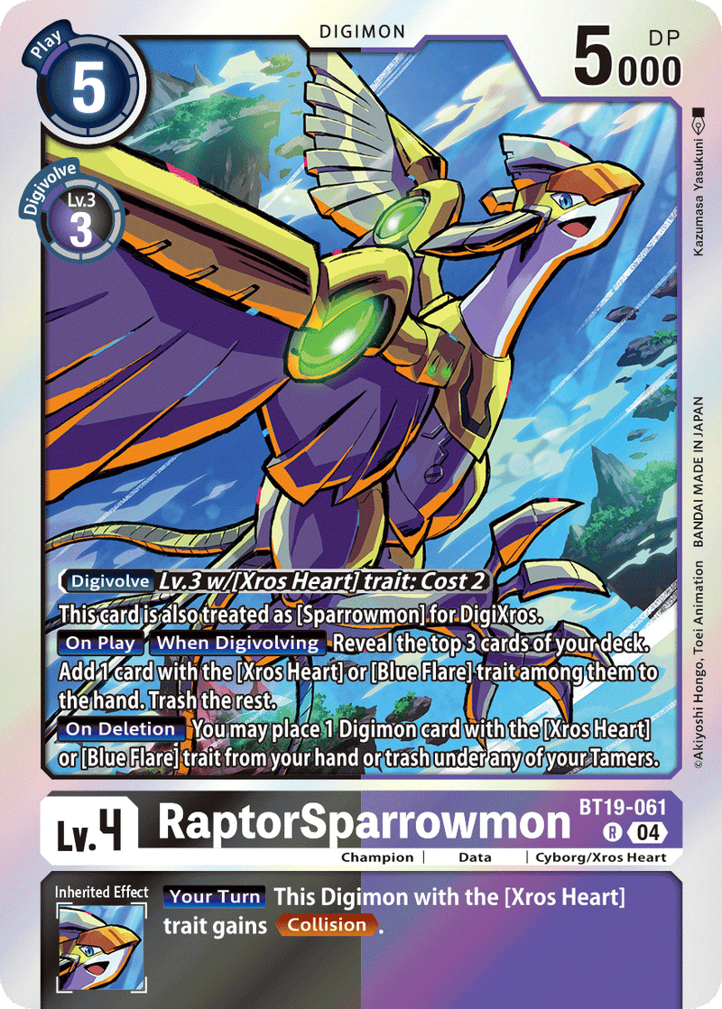 BT19-061 RaptorSparrowmon Rare