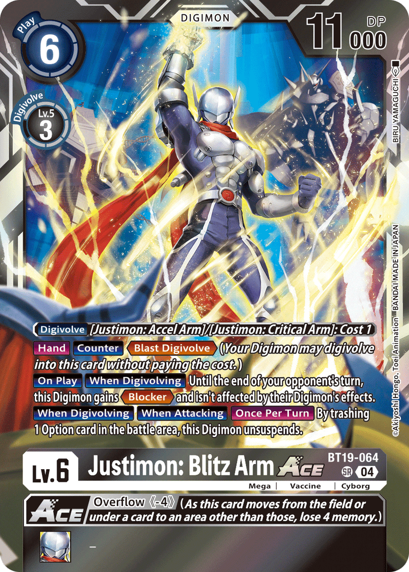 BT19-064 Justimon: Blitz Arm ACE Super Rare