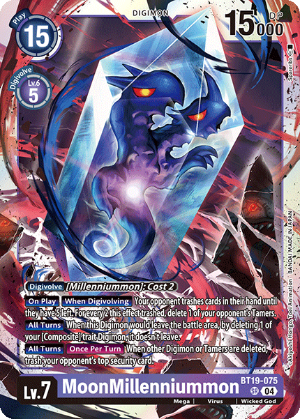 BT19-075 MoonMillenniummon Super Rare