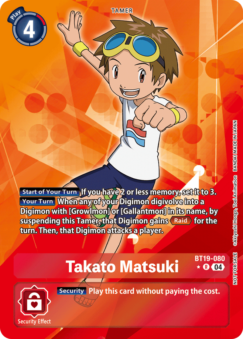 BT19-080 Takato Matsuki Box Topper