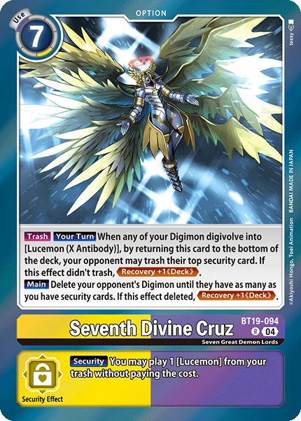 BT19-094 Seventh Divine Cruz Rare