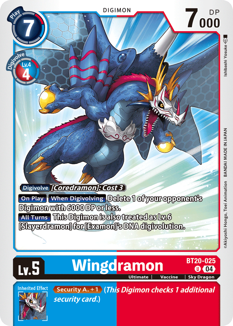 BT20-025 Wingdramon Uncommon