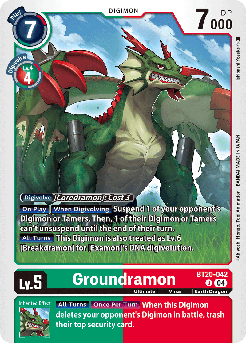 BT20-042 Groundramon Uncommon