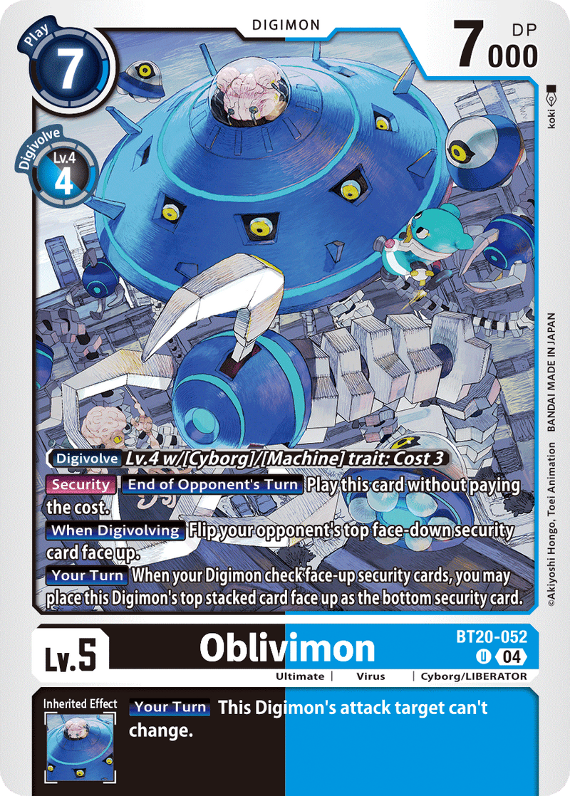 BT20-052 Oblivimon Uncommon