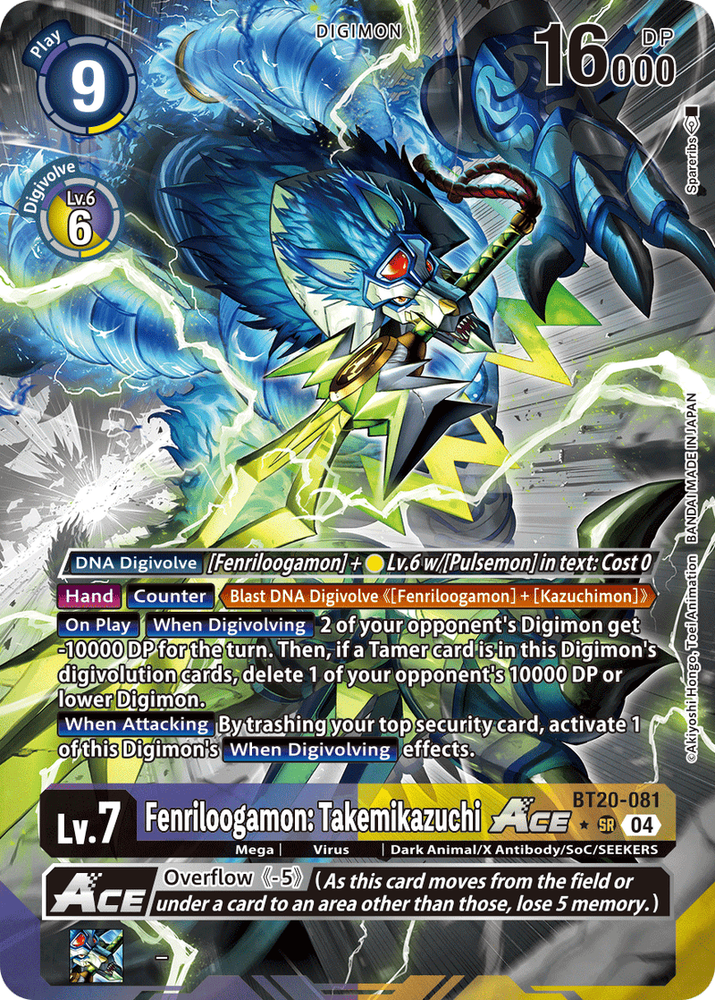 BT20-081 Fenriloogamon: Takemikazuchi ACE Alternative Art