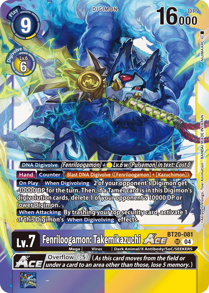 BT20-081 Fenriloogamon: Takemikazuchi ACE Super Rare