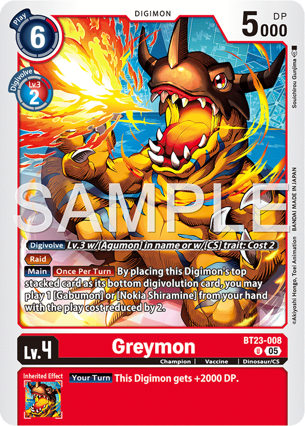BT23-008 Greymon Uncommon