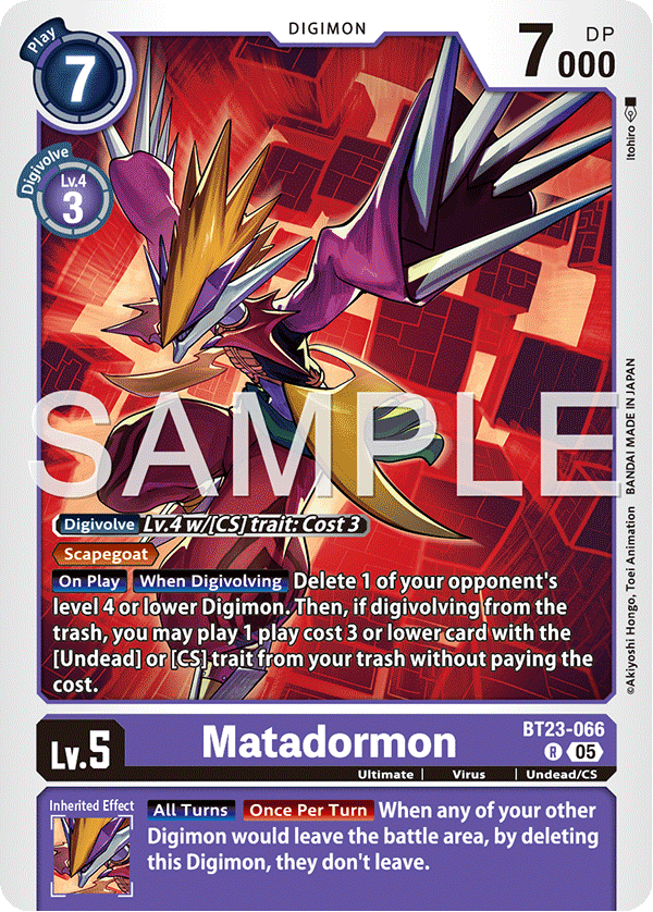 BT23-066 Matadormon Rare
