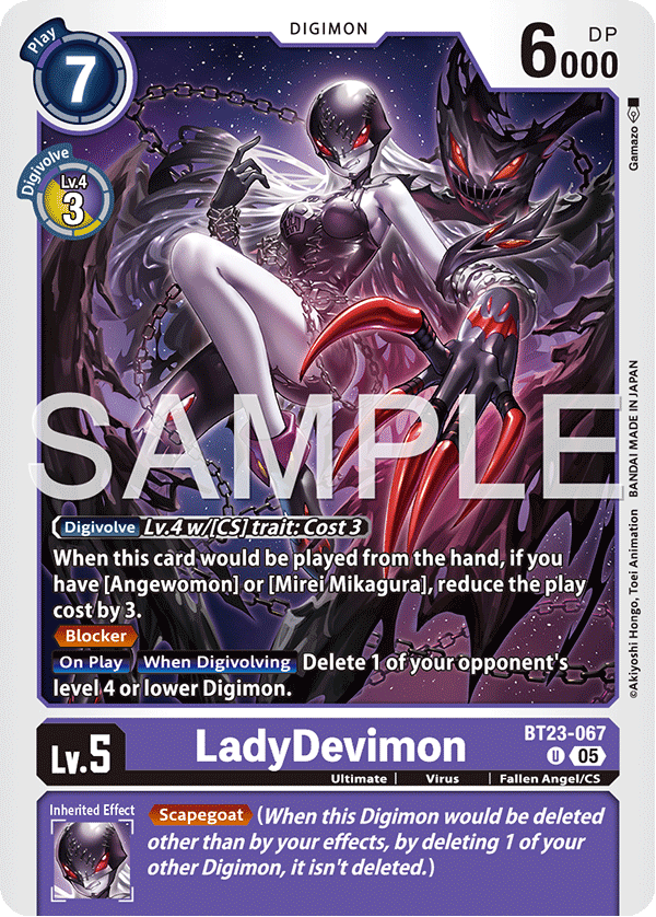 BT23-067 LadyDevimon Uncommon