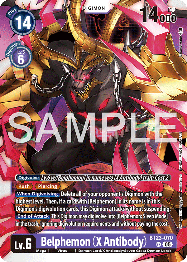 BT23-070 Belphemon (X Antibody) Super Rare