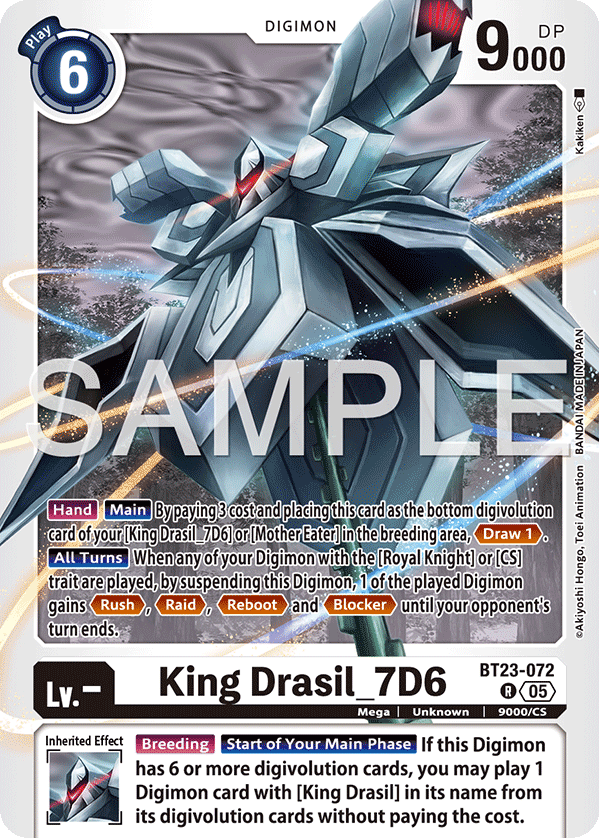 BT23-072 King Drasil_7D6 Rare