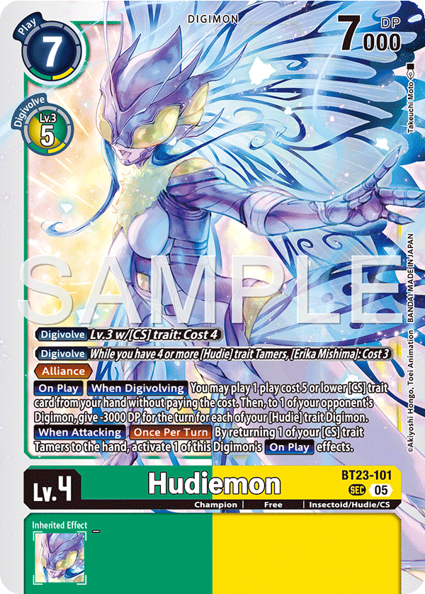 BT23-101 Hudiemon Secret Rare