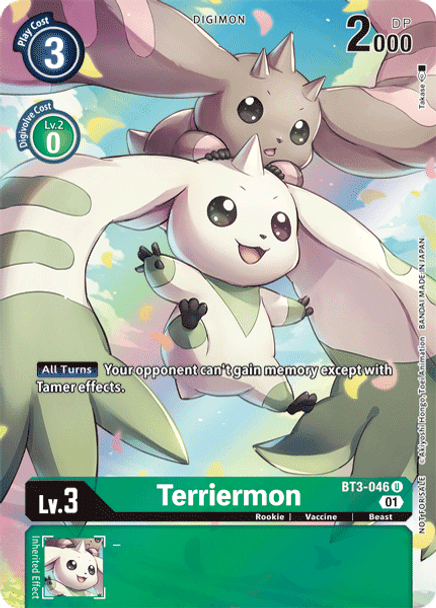 BT3-046 Terriermon Uncommon Alternate Art 1 Year Anniversary Promo Pack