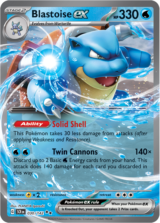 030/142 Blastoise EX Stellar Crown