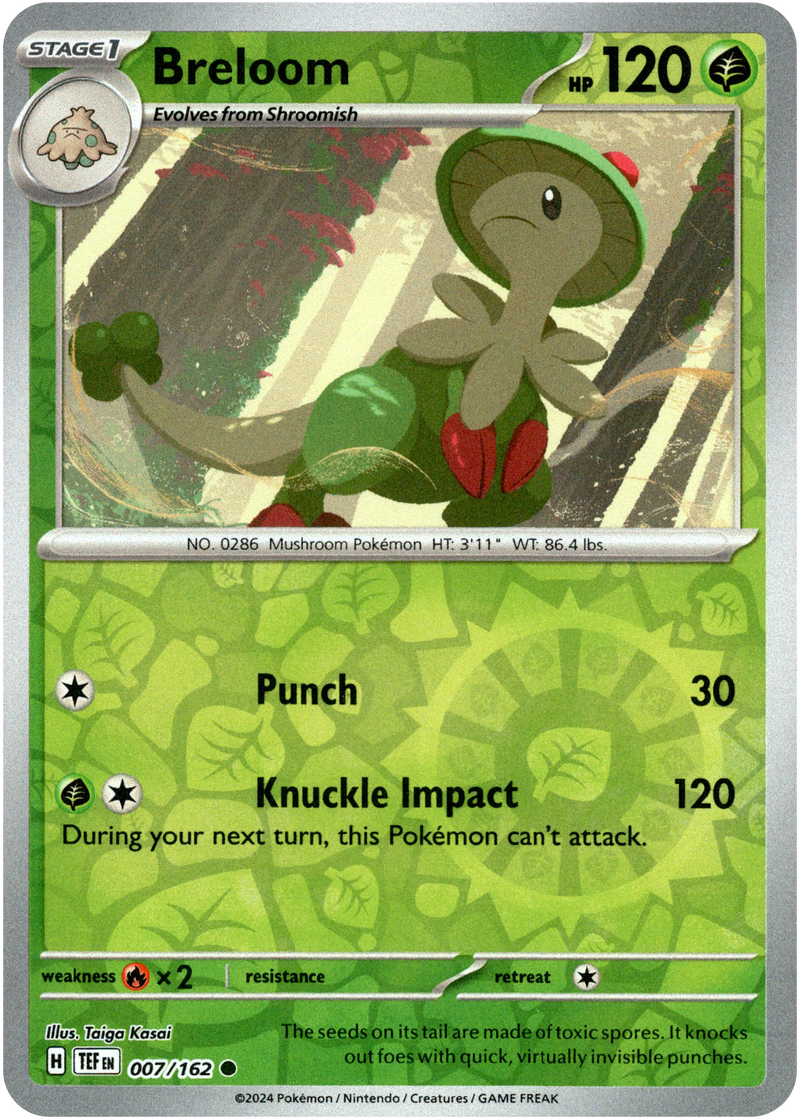 007/162 Breloom Common Reverse Holo Temporal Forces