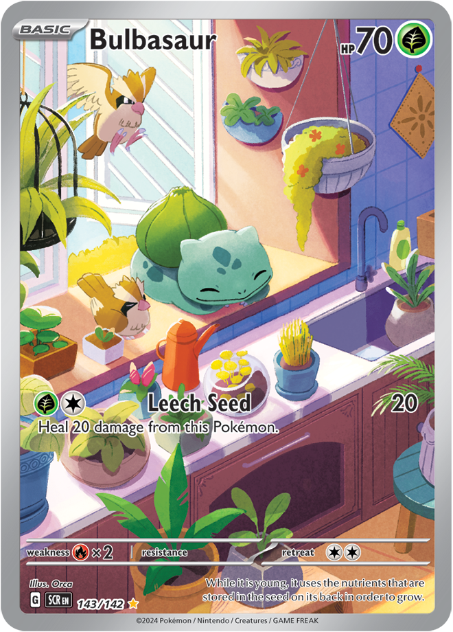 143/142 Bulbasaur Illustration Rare Stellar Crown