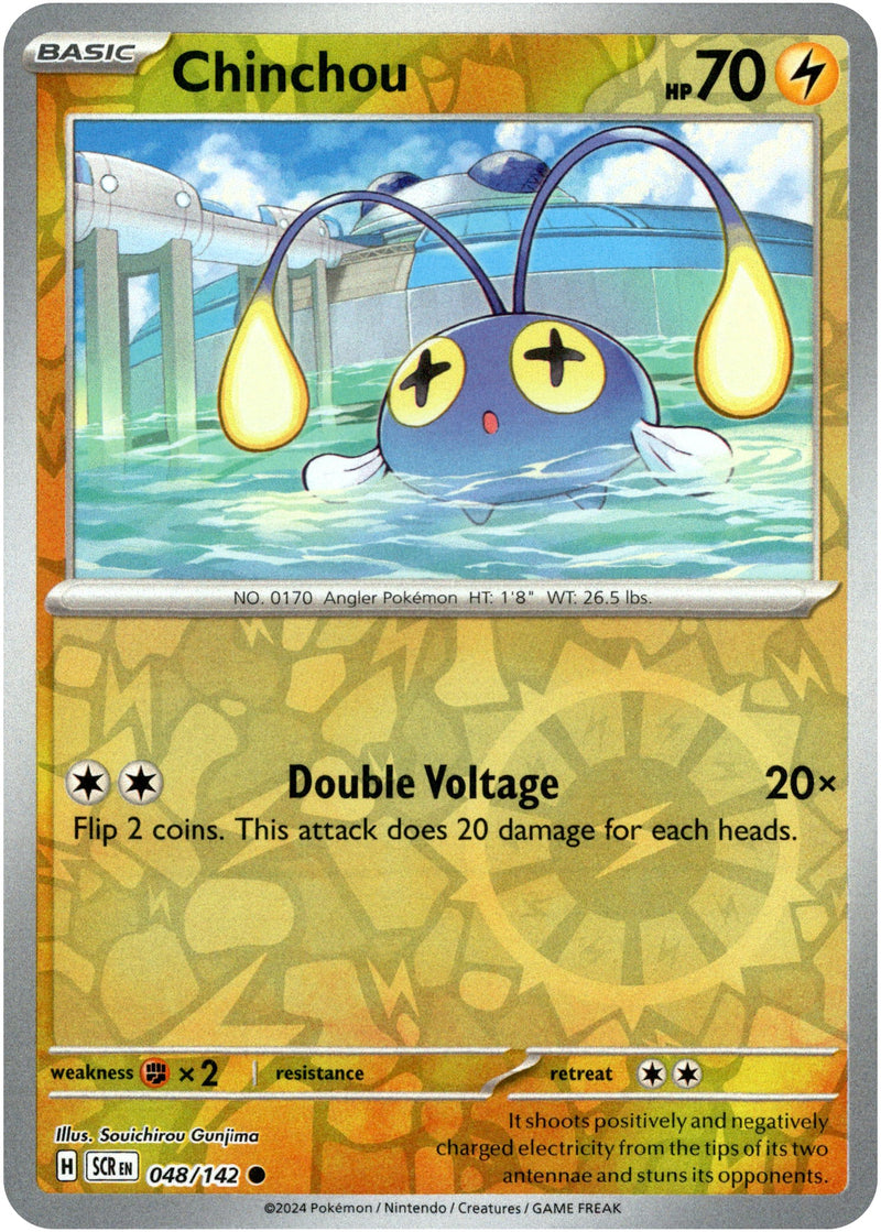 048/142 Chinchou Common Reverse Holo Stellar Crown