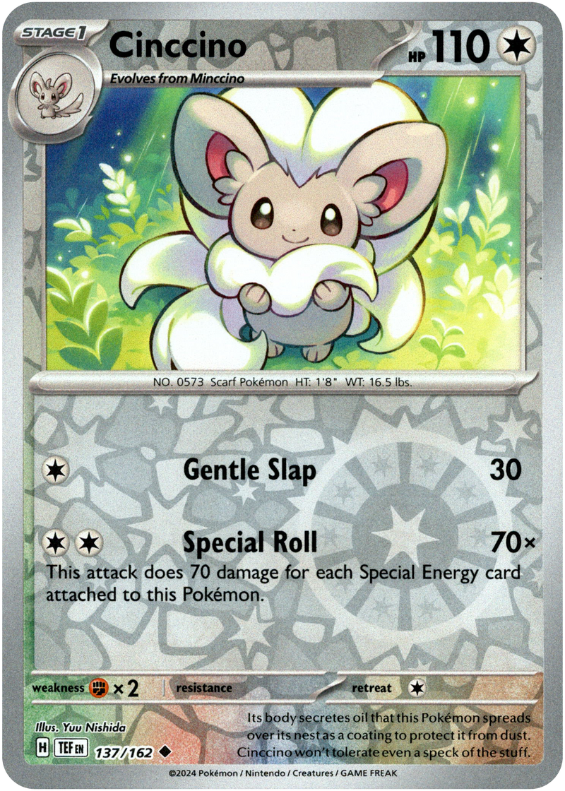 137/162 Cinccino Uncommon Reverse Holo Temporal Forces