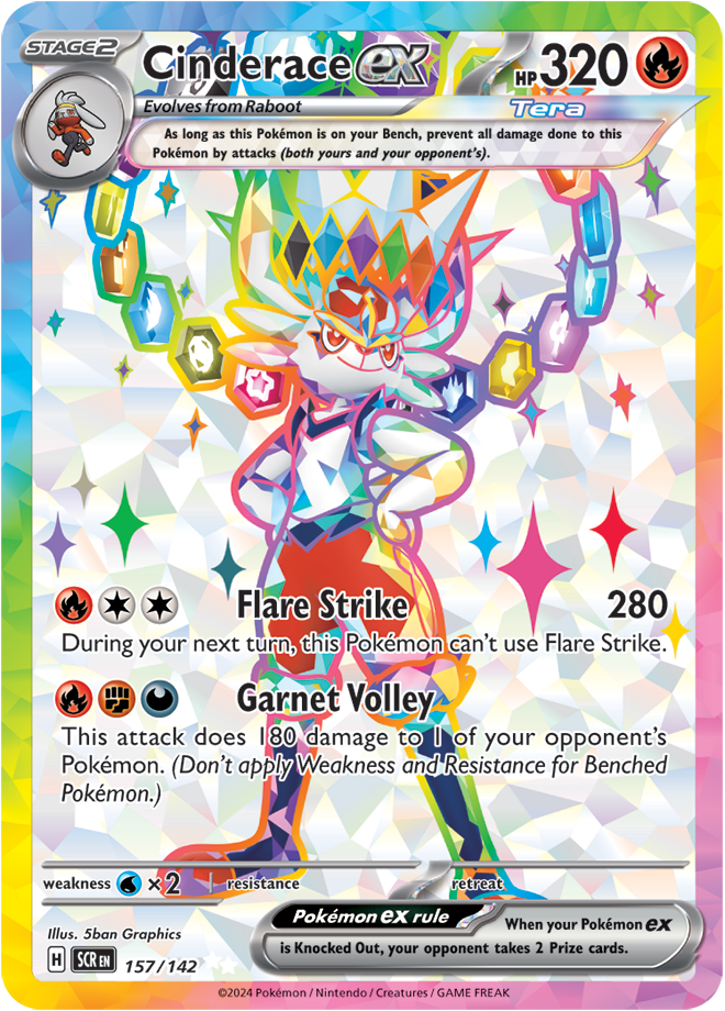 157/142 Cinderace EX Full Art Stellar Crown