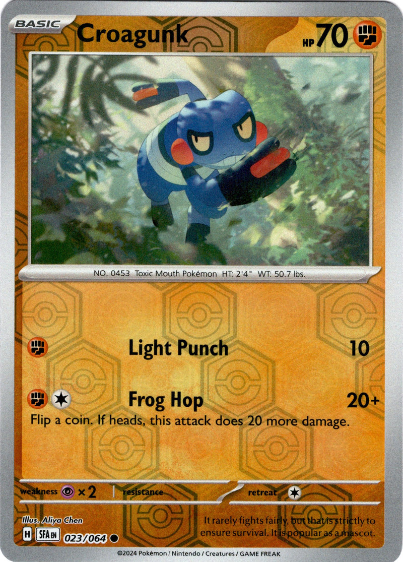 023/064 Croagunk Common Reverse Holo Shrouded Fable