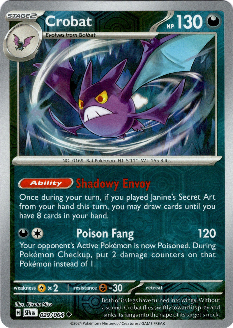 029/064 Crobat Uncommon Reverse Holo Shrouded Fable