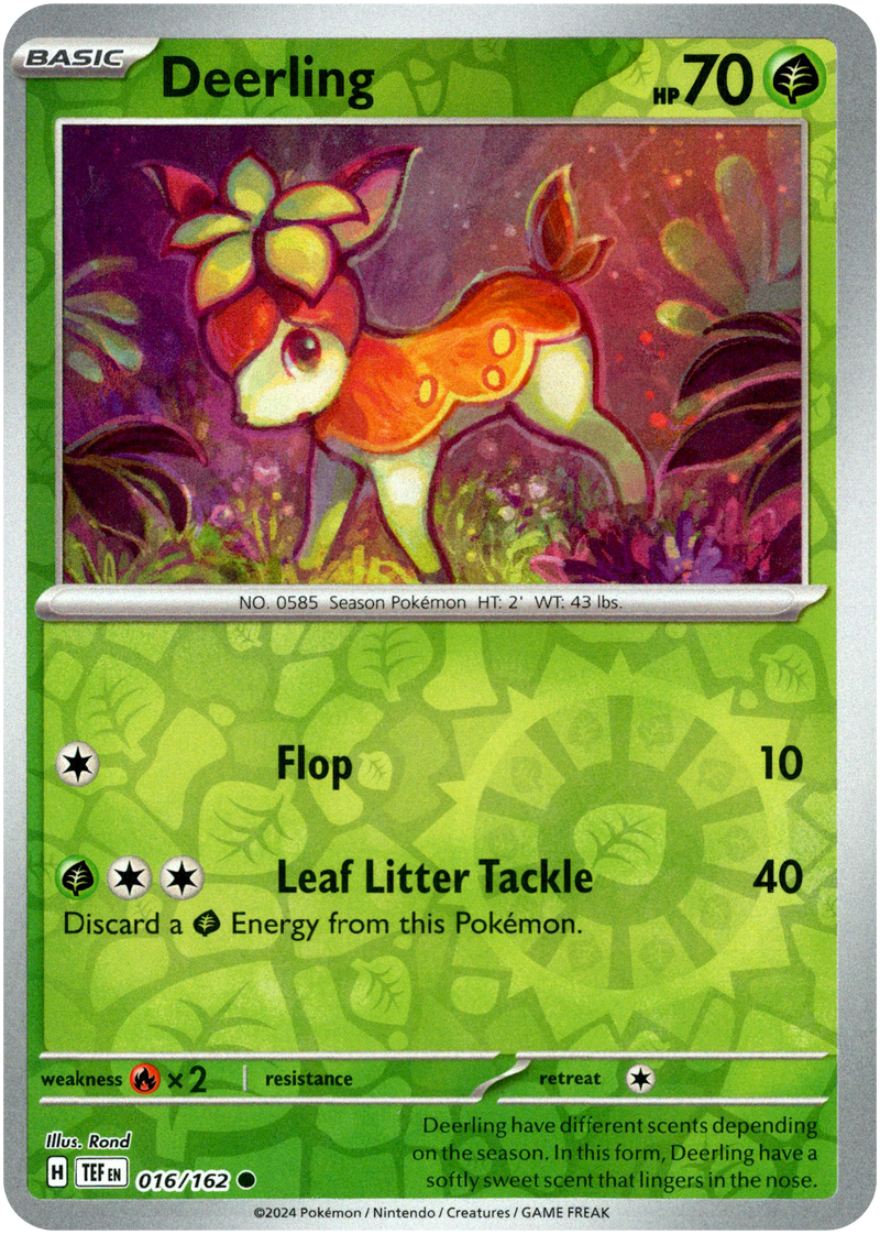 016/162 Deerling Common Reverse Holo Temporal Forces