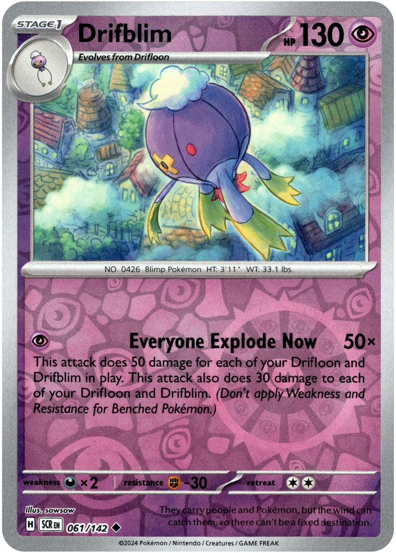 061/142 Drifblim Uncommon Reverse Holo Stellar Crown