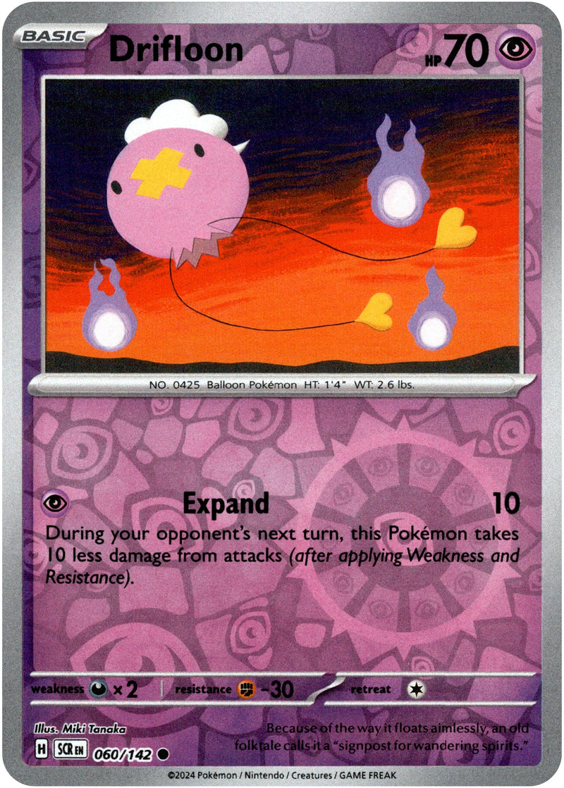 060/142 Drifloon Common Reverse Holo Stellar Crown