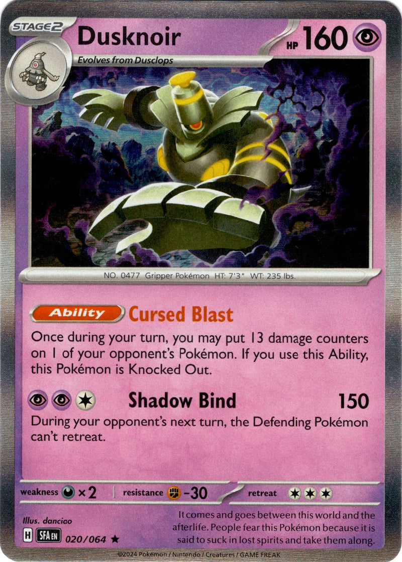 020/064 Dusknoir Holo Rare Shrouded Fable