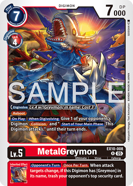 EX10-008 MetalGreymon Rare