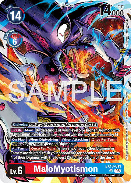 EX10-011 MaloMyotismon Super Rare