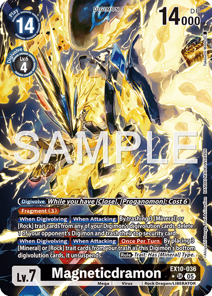 EX10-036 Magneticdramon Super Rare (Alternate Art)