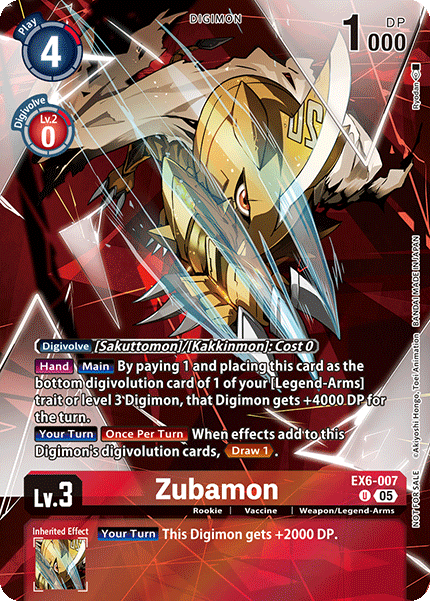 EX6-007 Zubamon Legend Pack 2025 (EX09)