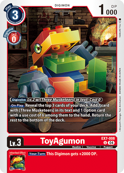 EX7-008 ToyAgumon Uncommon