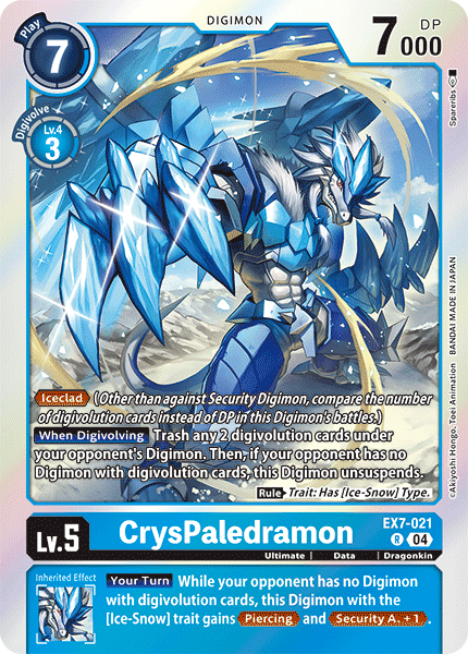 EX7-021 CrysPaledramon Rare