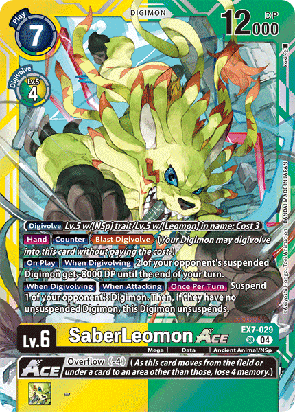 EX7-029 SaberLeomon ACE Super Rare